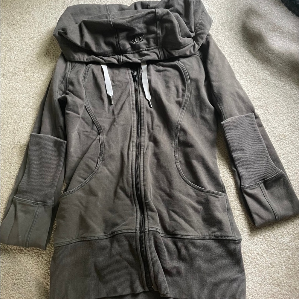 Lululemon Gray Hooded Zip-Up Jacket